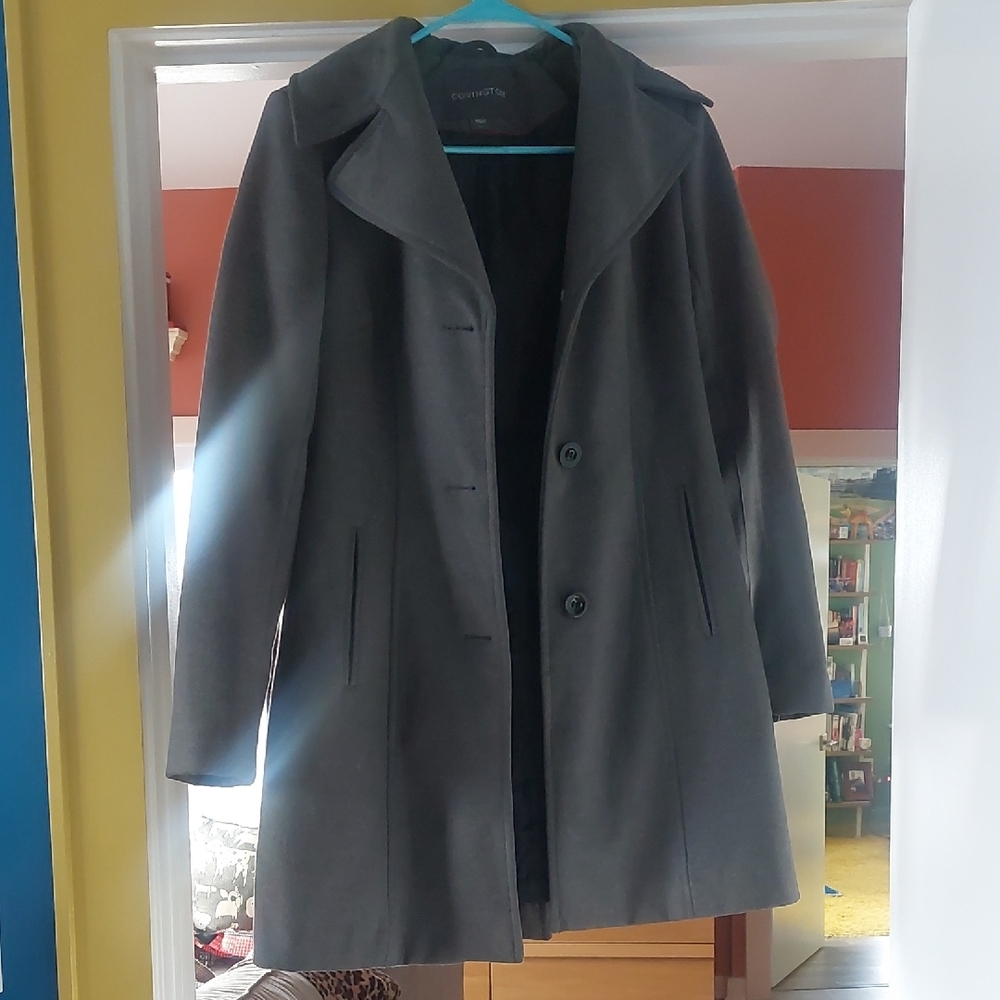 Covington Women's Classic Gray Pea Coat Size Small